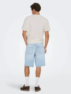 Only and Sons miesten t-paita, K KIAN REG SEERSUCKER SS TEE Cloud Dancer