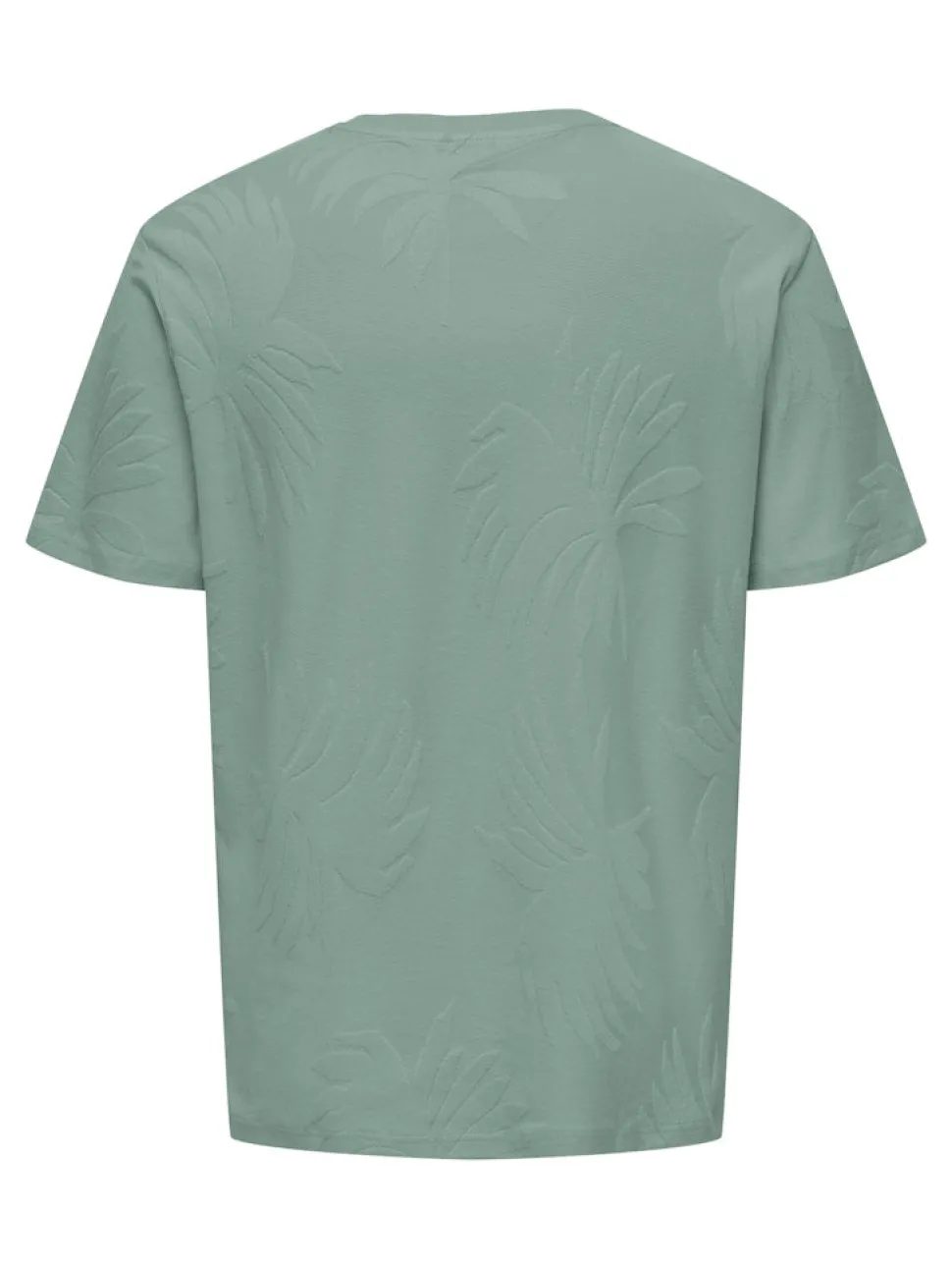 Only and Sons miesten t-paita, MARCO LIFE PALM JACQUARD Iceberg Green