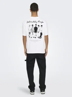 Only and Sons miesten t-paita, OASIS SS RLX TEE Valkoinen