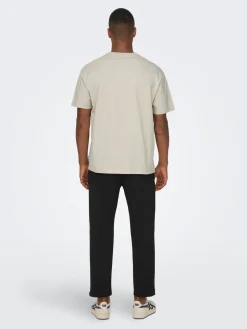 Only and Sons, Miesten T-Paita, Onsfred Rls Ss Tee Noos Beige