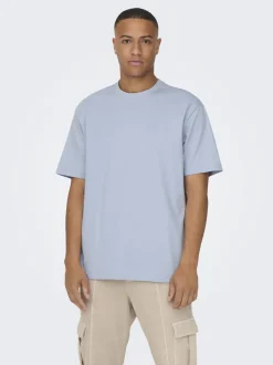 Only and Sons, Miesten T-Paita, Onsfred Rls Ss Tee Noos Vaaleansininen
