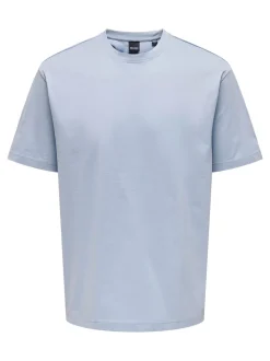 Only and Sons, Miesten T-Paita, Onsfred Rls Ss Tee Noos Vaaleansininen