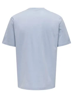 Only and Sons, Miesten T-Paita, Onsfred Rls Ss Tee Noos Vaaleansininen