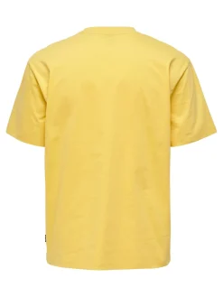 Only and Sons, Miesten T-Paita, Onsfred Rls Ss Tee Noos Keltainen