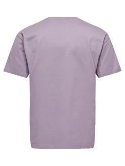 Only and Sons, Miesten T-Paita, Onsfred Rls Ss Tee Noos Liila
