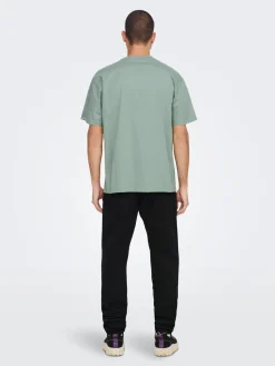 Only and Sons, Miesten T-Paita, Onsfred Rls Ss Tee Noos Omenanvihreä