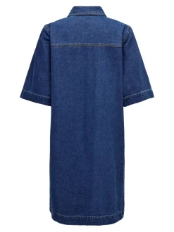 Only mekko ONLBELLE S/S Button Dress DNM, sininen