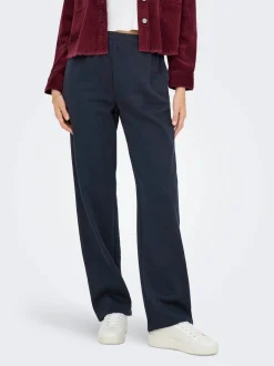 Only Naisten Collegehousut, Onldaze Straight Pants Noos Tummansininen