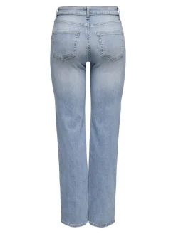 Only naisten farkut ONLBLUSH MID STRAIGHT DNM TAI467 NOOS, vaaleansininen