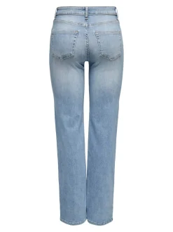 Only naisten farkut, ONLBLUSH MID STRAIGHT DNM TAI467 Vaaleansininen