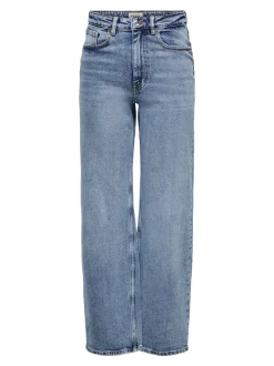 Only naisten farkut, ONLJUICY LIFE HW WIDE LEG NAS365 Indigo