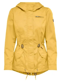 Only, Naisten Kevättakki, Lorca Canvas Parka Keltainen