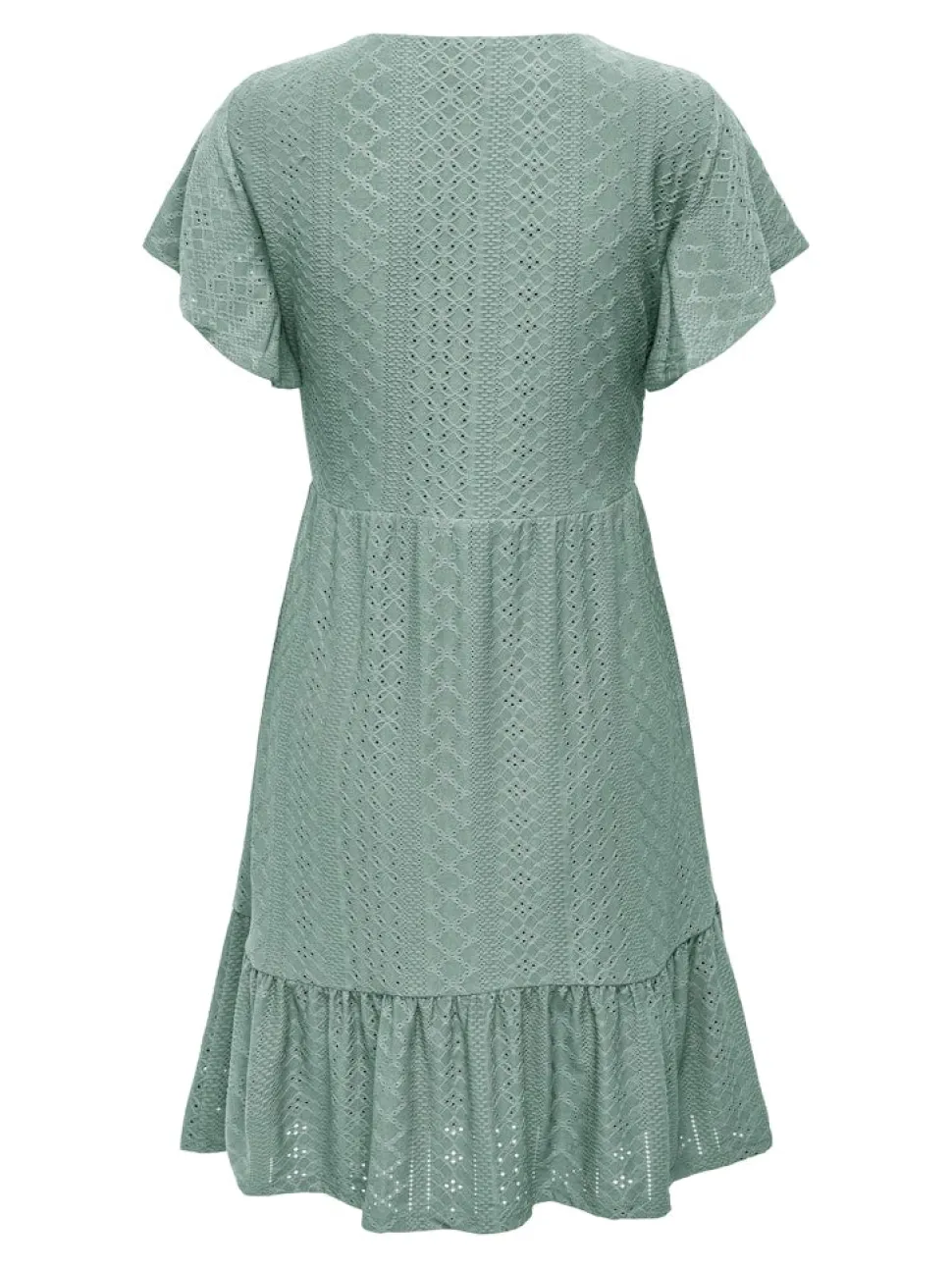 Only naisten mekko, ONLSANDRA S/S V-NECK DRESS Mintunvihreä