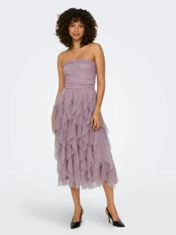 Only naisten mekko, ONLSKY SL LONG DRESS Vaalea Lila