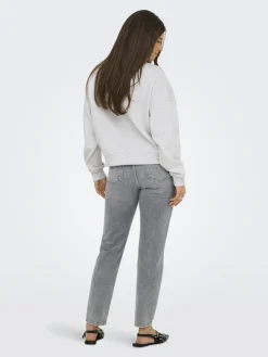 Only naisten svetari, ONLDAZE LS CREW NECK Vaaleanharmaa