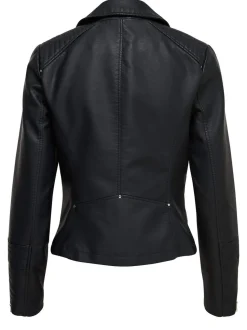 Only Naisten Takki, Gemma Faux Leather Musta