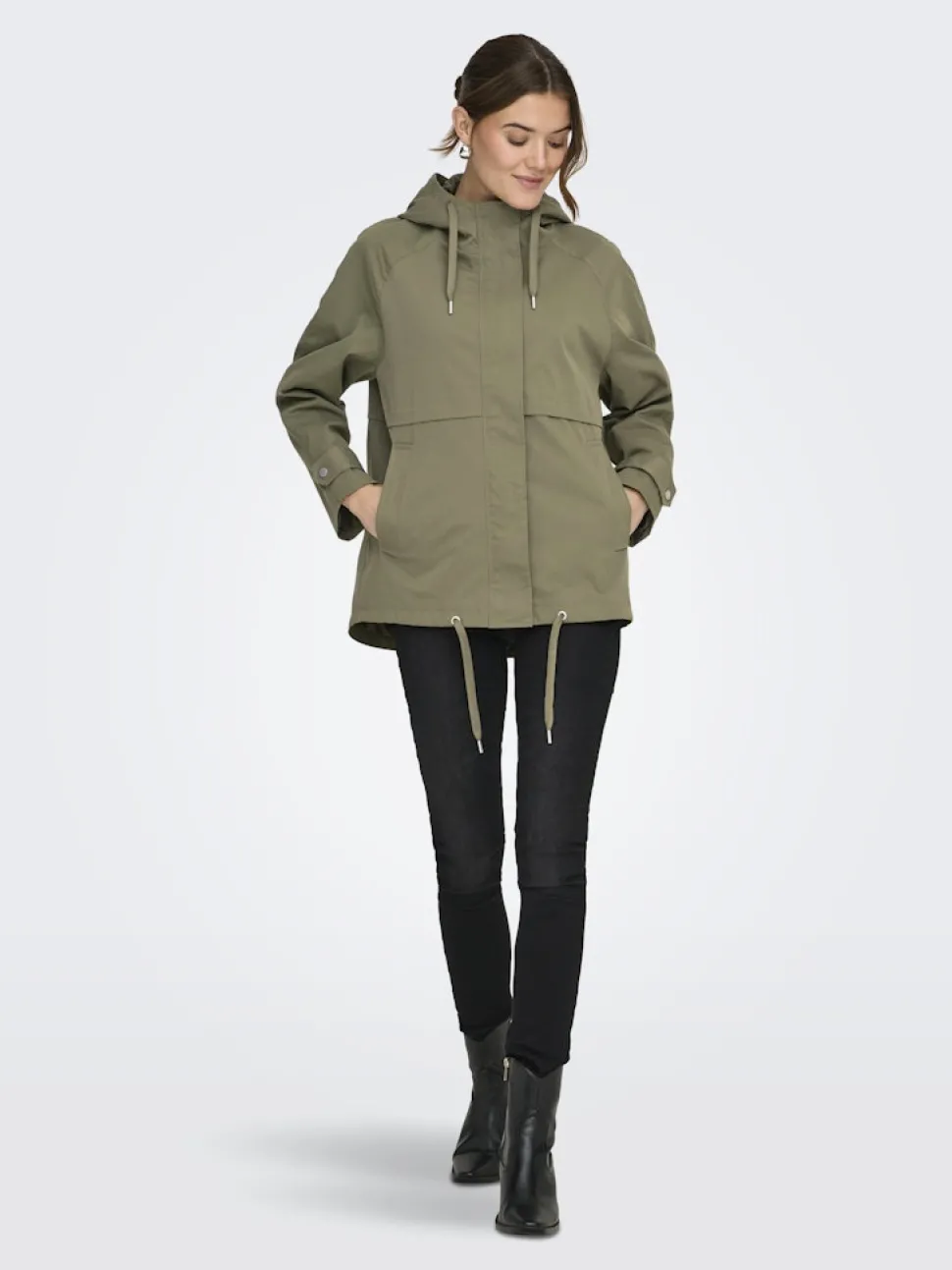 Only naisten takki ONLORCHID Casual Jacket, tummanvihreä