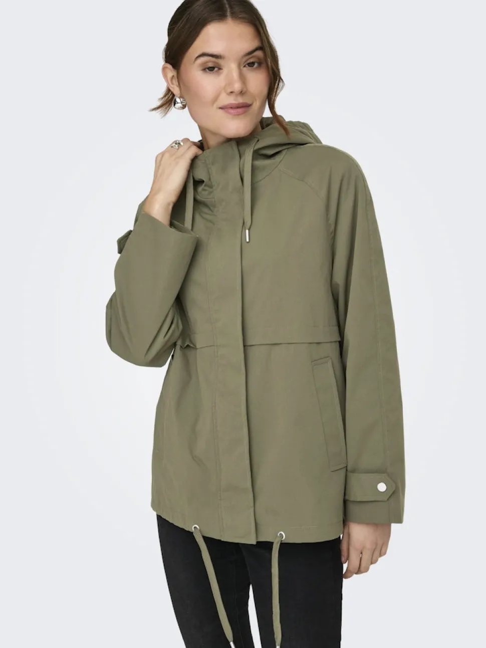 Only naisten takki ONLORCHID Casual Jacket, tummanvihreä