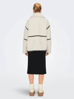 Only naisten teddytakki, ONLPARIS TEDDY JACKET LIFE Valkoinen