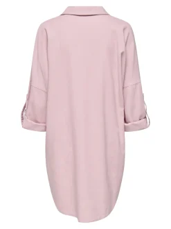 Only naisten tunika, ONLCARO 3/4 LINEN BL TUNIC CC PNT Vaaleanpunainen