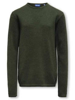 OSJPANTER REG CREW KNIT NOOS TUMMANRUSKEA