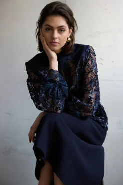 Philosophy Blues Original naisten pusero, ROYAL BLOUSE Tummansininen