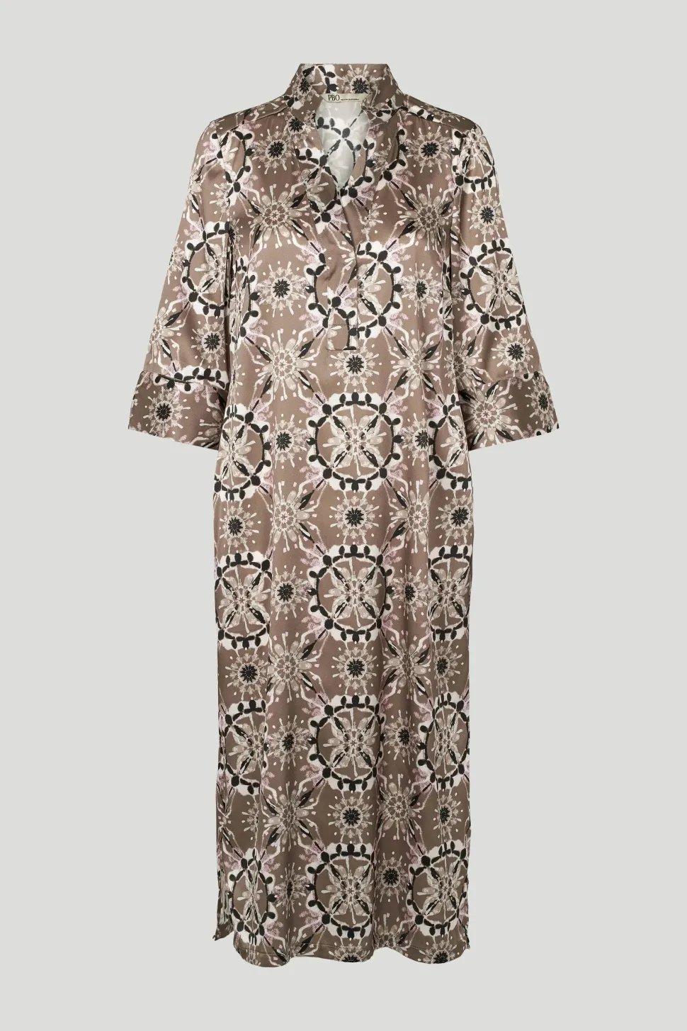 Philosophy Blues Original naisten mekko, SILKY SIMBIA DRESS Ruskea Kuosi