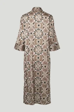 Philosophy Blues Original naisten mekko, SILKY SIMBIA DRESS Ruskea Kuosi