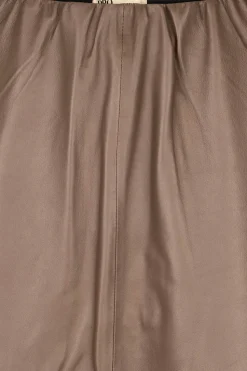 Philosophy Blues Original naisten hame, LAPA LEATHER SKIRT Keskiruskea