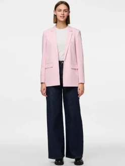 Pieces naisten bleiseri, PCBOZZY LS LOOSE BLAZER Roseate Spoonbill