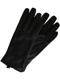 Pieces, Naisten Nahkahanskat, Nellie Leather Golve Noos Black