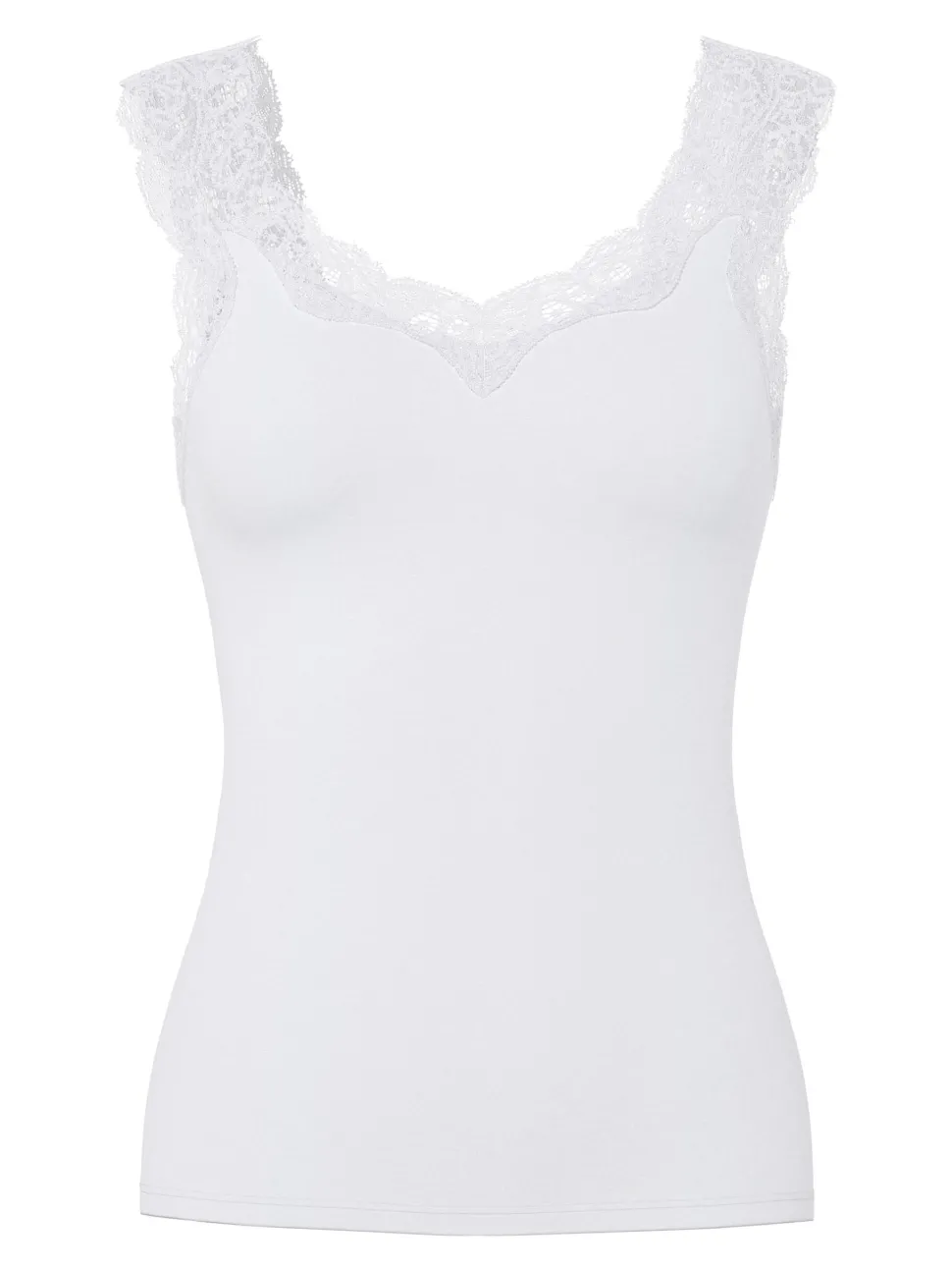 Pieces naisten toppi PCBARBERA LACE TOP JRS NOOS, valkoinen