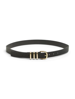Pieces naisten vyö, PCLEA JEANS BELT Black Black W/Gold