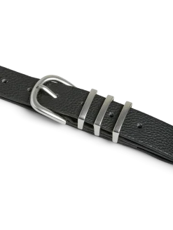 Pieces naisten vyö, PCLEA JEANS BELT Black Black W/Silver