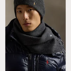 Polo Ralph Lauren huivi CLSSC RVRSBL Scarf Oblong, tummanharmaa