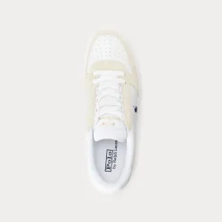 Polo Ralph Lauren kengät, CRT LEATHER SUEDE SNEAKER Luonnonvalkoinen