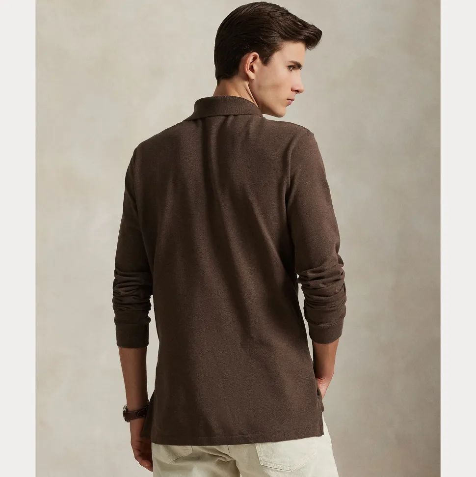 Polo Ralph Lauren Miehet Neulepusero Long Sleeve Knit, Tummanruskea