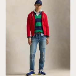 Polo Ralph Lauren Miehet Vetoketjuhuppari Hood LongSleeveKnit Punainen