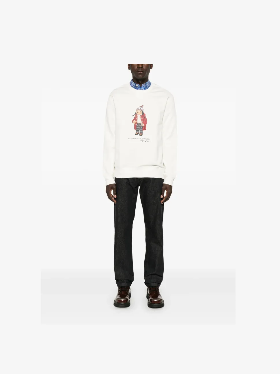 Polo Ralph Lauren Miesten Collegepaita, POLO BEAR FLEECE SWEATSHIRT Valkoinen