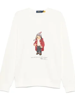 Polo Ralph Lauren Miesten Collegepaita, POLO BEAR FLEECE SWEATSHIRT Valkoinen