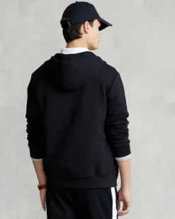 Polo Ralph Lauren Miesten Huppari, DOUBLE KNIT HOODIE FULL ZIP ATHLETIC Musta