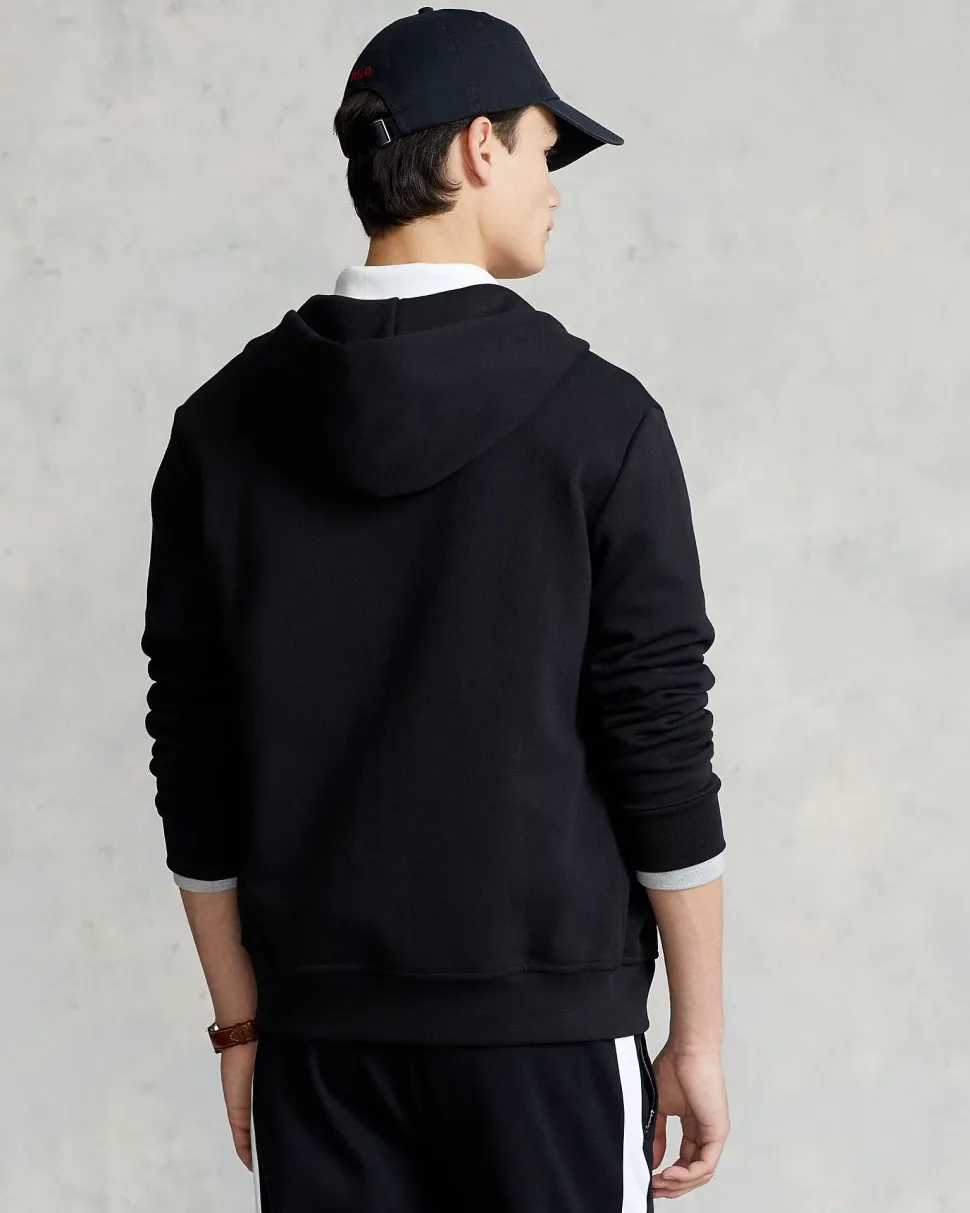 Polo Ralph Lauren Miesten Huppari, DOUBLE KNIT HOODIE FULL ZIP ATHLETIC Musta