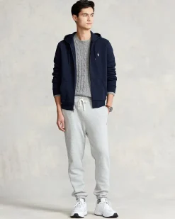 Polo Ralph Lauren Miesten Huppari, DOUBLE KNIT HOODIE FULL ZIP ATHLETIC Tummansininen
