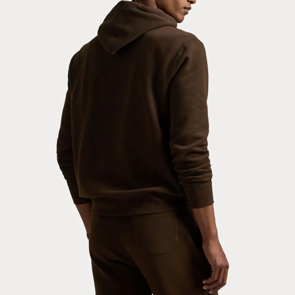 Polo Ralph Lauren miesten huppari Long Pull Over Hoodie, tummanruskea