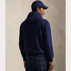 Polo Ralph Lauren miesten huppari, PULL OVER FLEECE HOODIE Tummansininen
