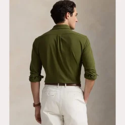 Polo Ralph Lauren Miesten Kauluspaita, FEATHERWEIGHT MESH SHIRT Vihreä