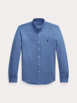 Polo Ralph Lauren Miesten Kauluspaita, FEATHERWEIGHT MESH SHIRT Keskisininen