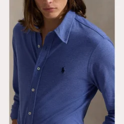 Polo Ralph Lauren Miesten Kauluspaita, FEATHERWEIGHT MESH SHIRT Keskisininen
