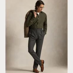 Polo Ralph Lauren miesten kauluspaita Long Sleeve Sport Shirt, tummanvihreä