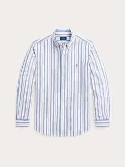 Polo Ralph Lauren miesten kauluspaita, LONG SLEEVE-SPORT SHIRT Sininen Kuosi